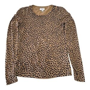 J. Crew Teddie Cheetah Print Sweater Size XXS